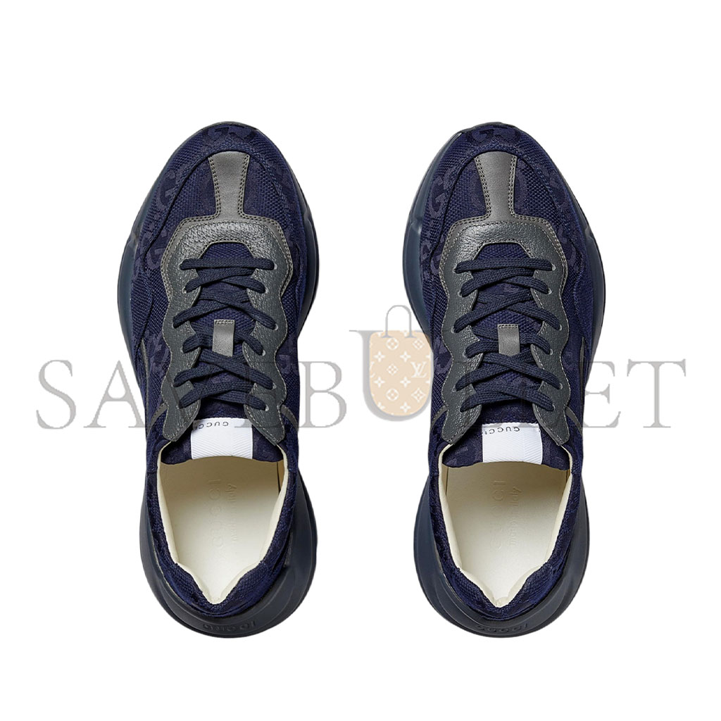 GUCCI MEN'S GUCCI MAXI GG SUPREME CANVAS RHYTON SNEAKERS 725932